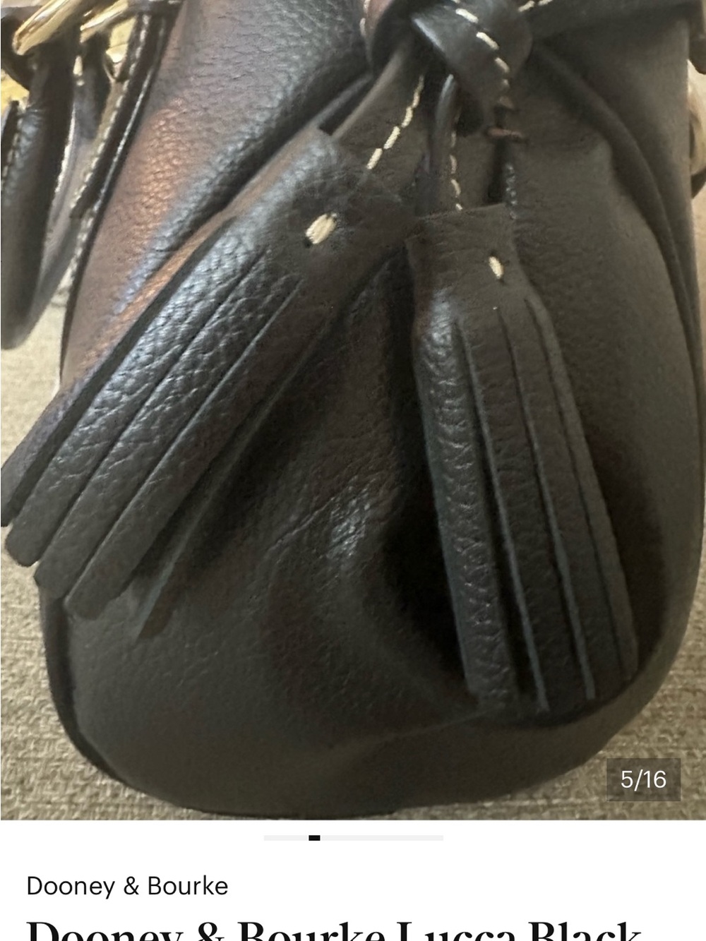 Dooney & Bourke Black Leather Satchel with Matching Continental Wallet - Picture 2 of 16